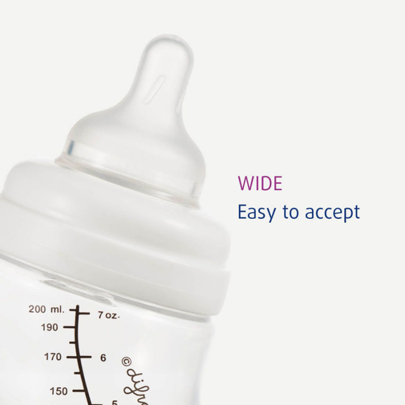 Dojčenská S-fľaška Difrax antikoliková široká ružová 200 ml