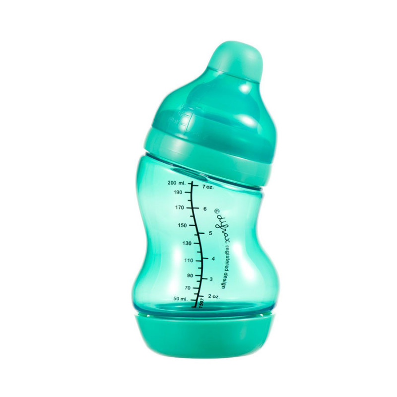 Dojčenská S-fľaška Difrax antikoliková široká zelená 200 ml