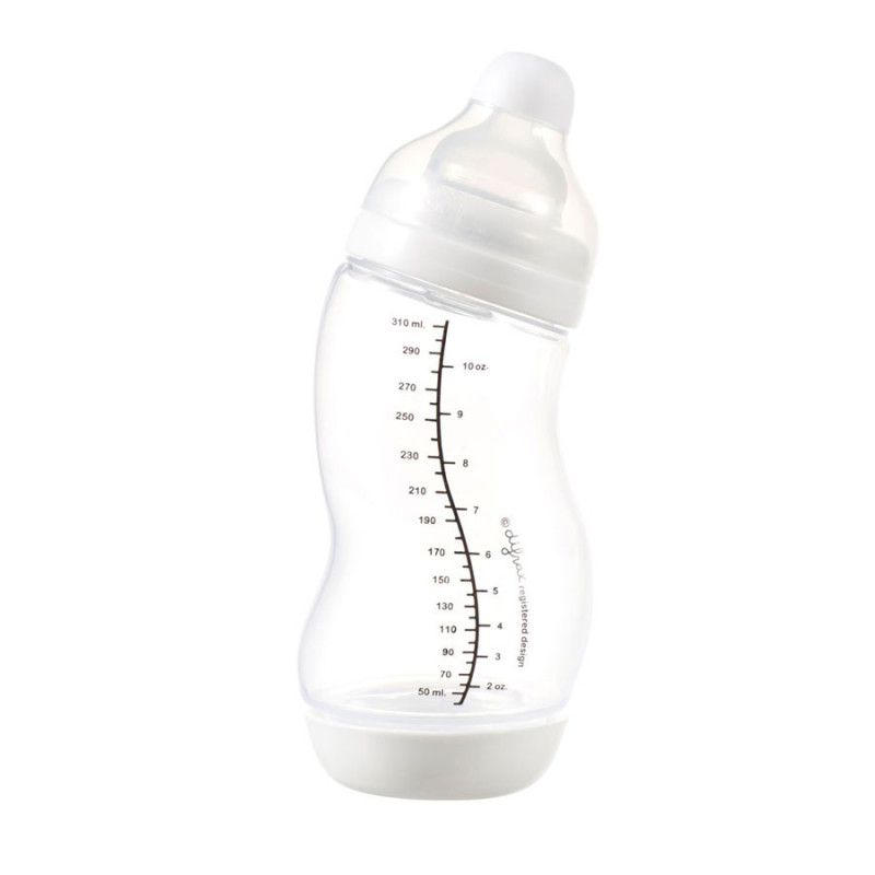 Dojčenská S-fľaška Difrax antikoliková široká biela 310 ml