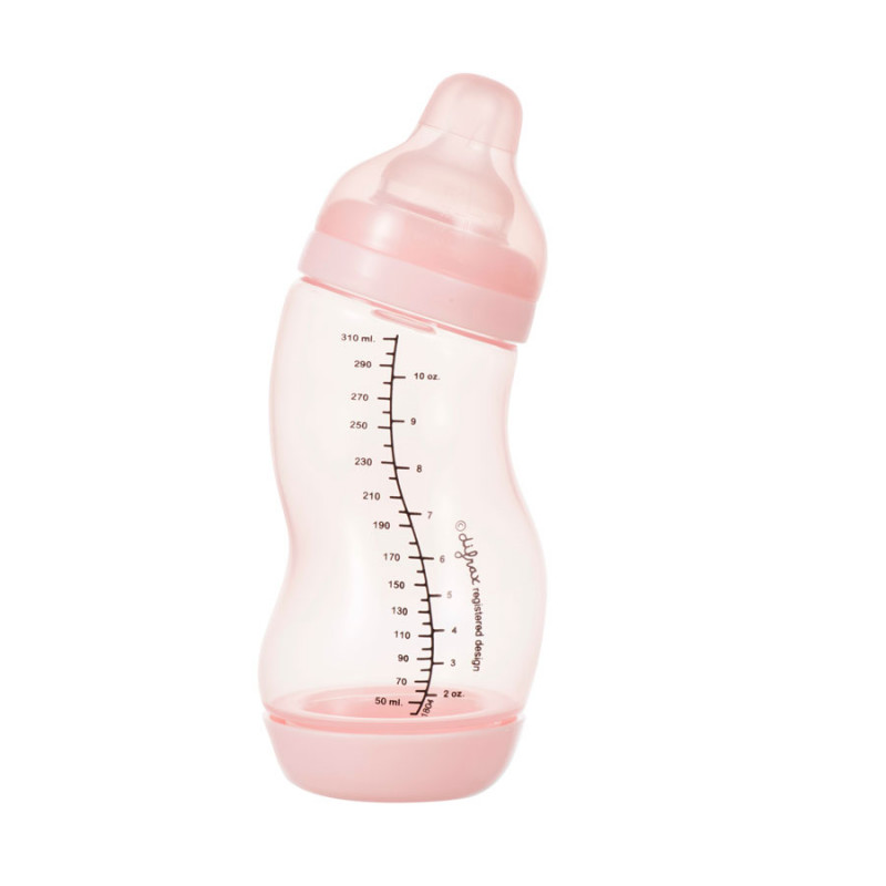 Dojčenská S-fľaška Difrax antikoliková široká ružová 310 ml