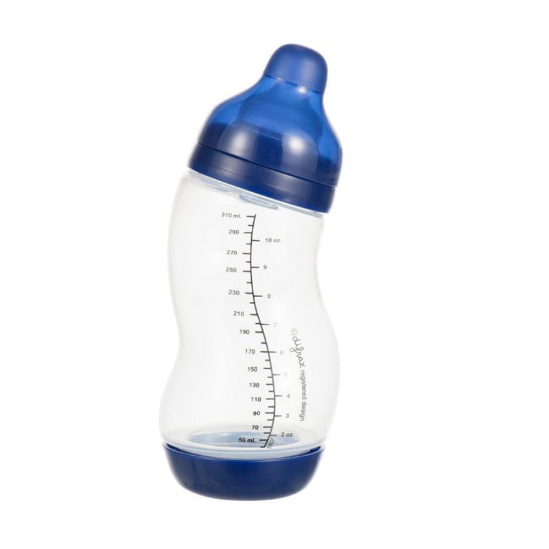 Dojčenská S-fľaška Difrax antikoliková široká tmavomodrá 310 ml