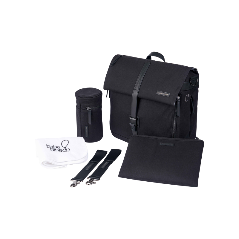 BabaBing DayTripper DLX Prebaľovacia taška / batoh, Black Canvas