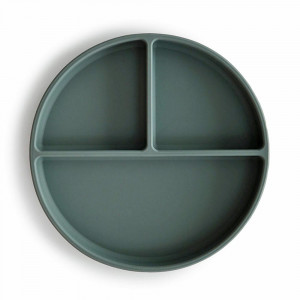 Mushie silikónový tanier s prísavkou | Dried Thyme