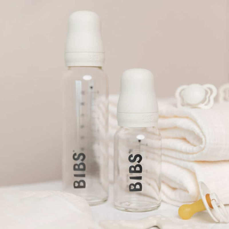 BIBS Baby Bottle sklenená fľaša 110ml Dusky Lilac