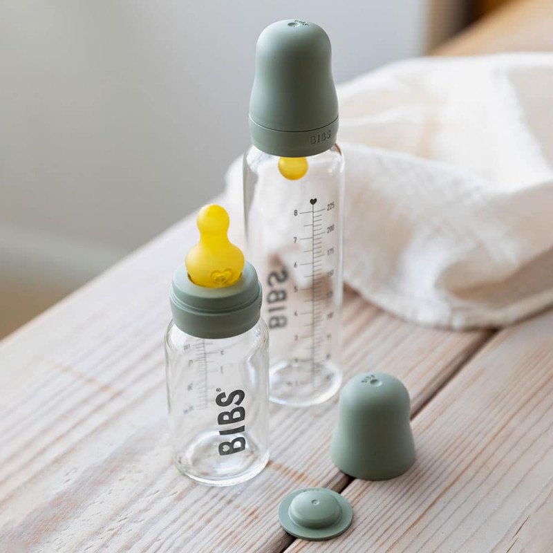 BIBS Baby Bottle sklenená fľaša 225ml Blush