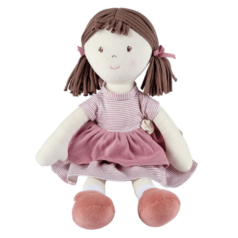 Bonikka All Natural látková bábika | Brook ružové šaty