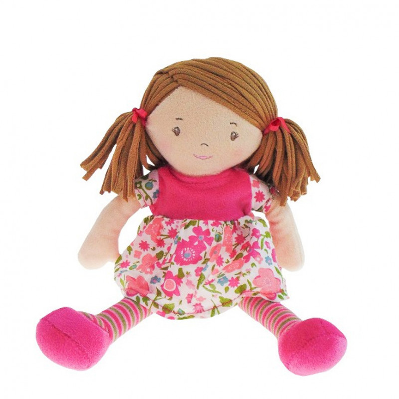 Bonikka Dames látková bábika malá | Malá Katy – ružovo-modré šaty