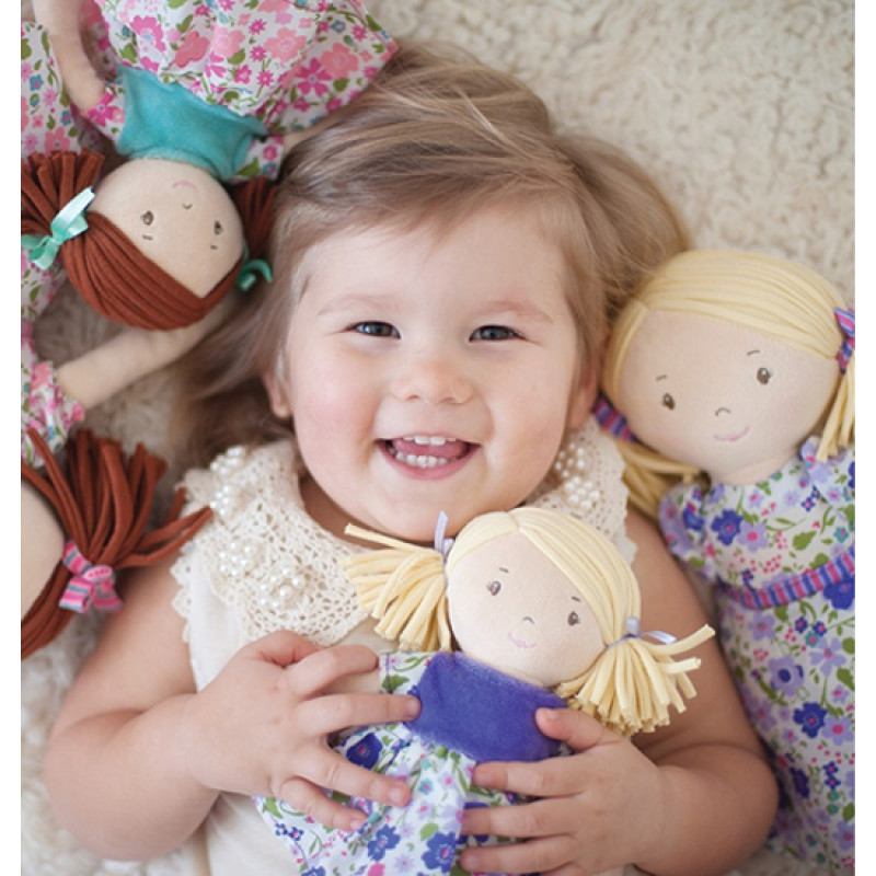 Bonikka Dames látková bábika malá | Malá Fran – ružové šaty