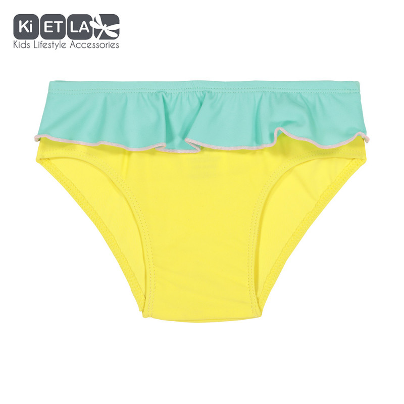 KiETLA plavky s UV ochranou nohavičky 12 mesiacov žlto zelené