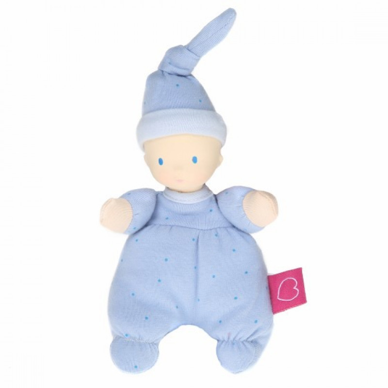 Mini bábika miláčik - 15cm | kvietkovaná modrá čiapka