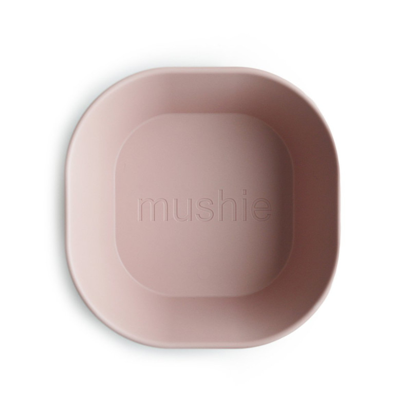 Mushie hranatá miska 2 ks | Ivory