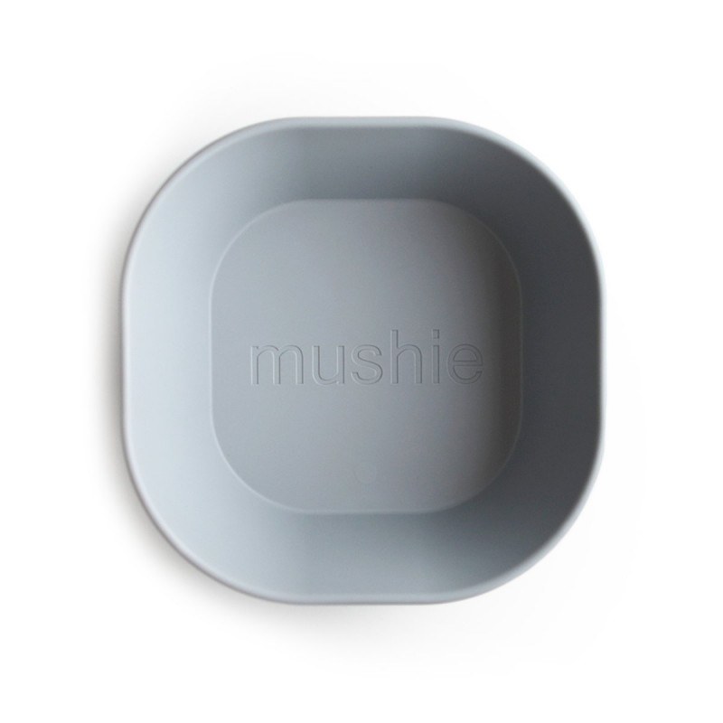 Mushie hranatá miska 2 ks | Cloud