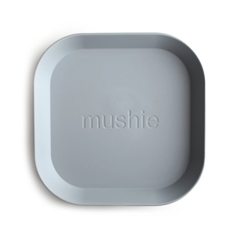Mushie hranatý tanier 2 ks | Blush
