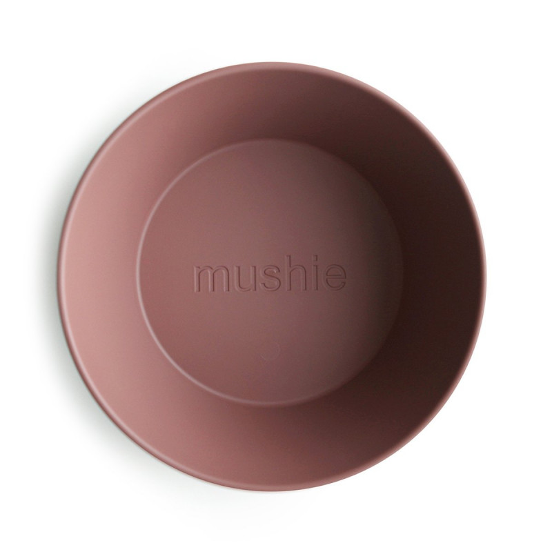 Mushie okrúhla miska 2 ks | Mustard