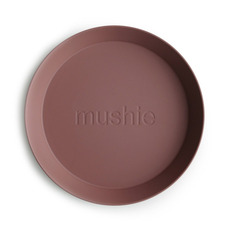 Mushie okrúhly tanier 2 ks | Woodchuck