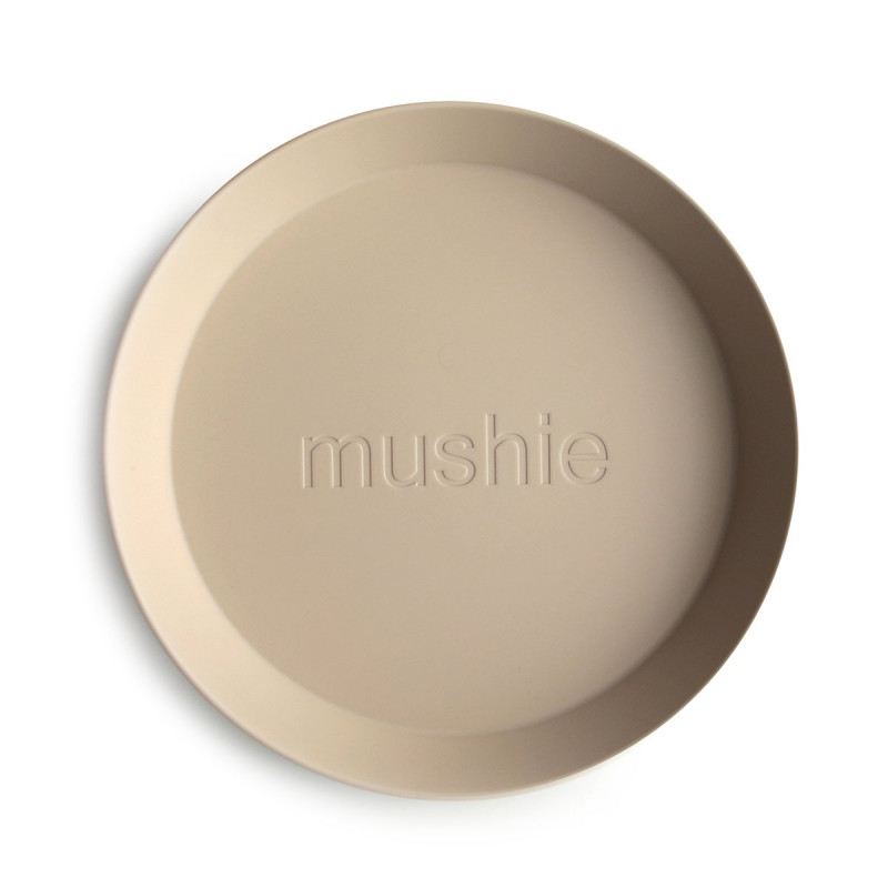 Mushie okrúhly tanier 2 ks | Vanilla