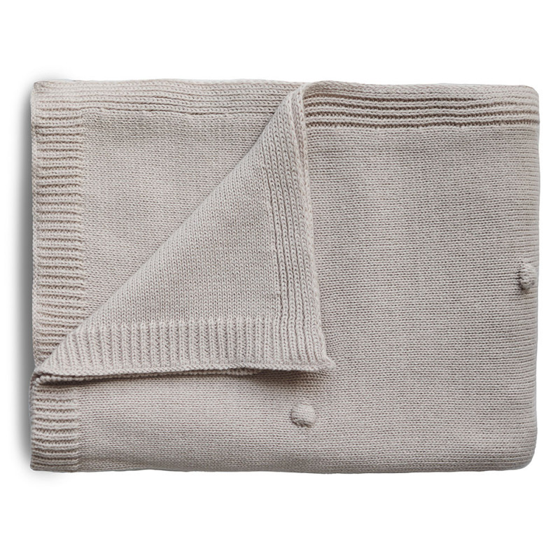 Mushie pletená detská deka z organickej bavlny | pásiková Gray