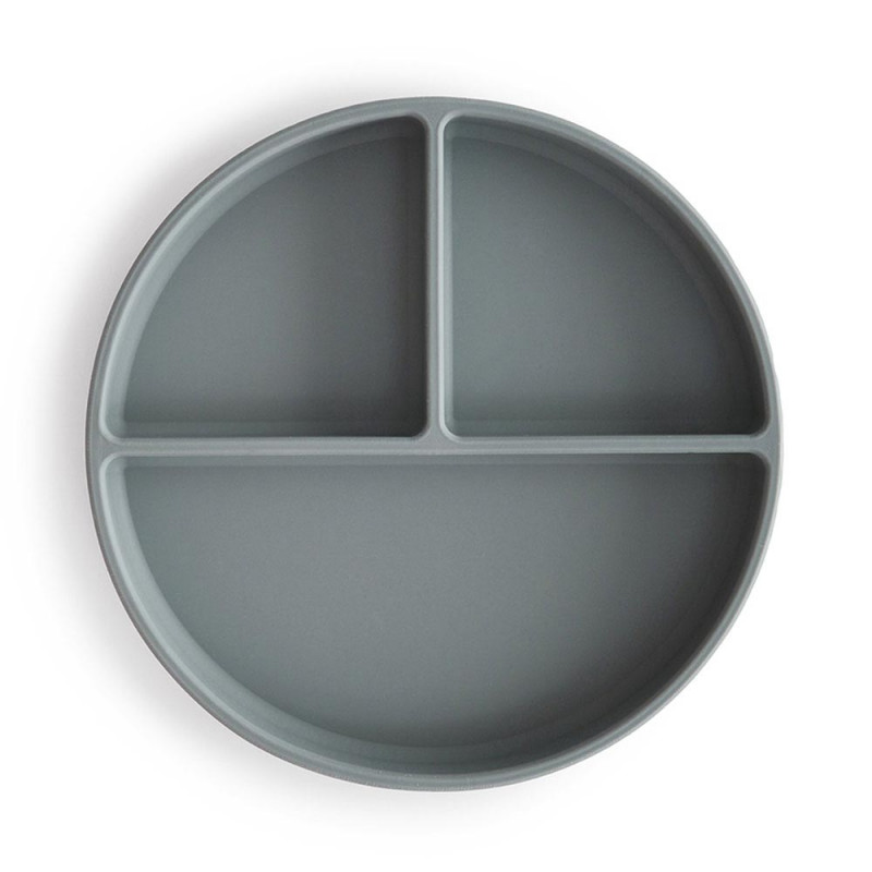 Mushie silikónový tanier s prísavkou | Cloudy Mauve