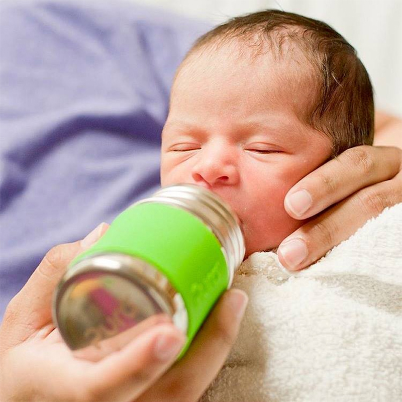Pura® nerezová dojčenská fľaša 150ml aqua