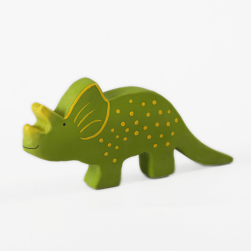 Tikiri Baby dinosaurus z prírodnej gumy | Triceratops (Trice)