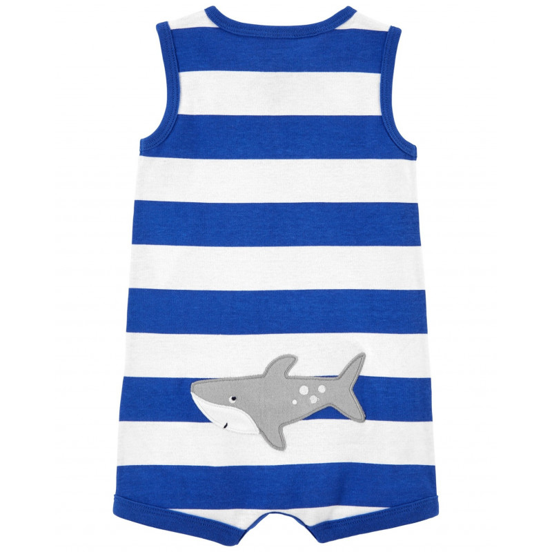 CARTER'S Opaľovačky Blue Stripe Shark chlapec 3 m, veľ. 62