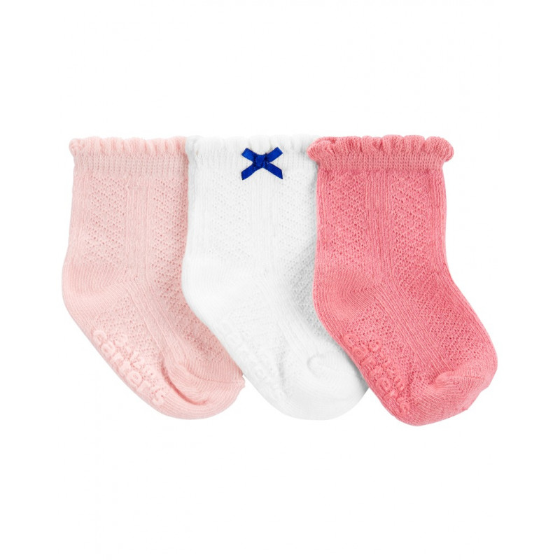 CARTER'S Ponožky Pink Mix dievča 3ks 0-3m