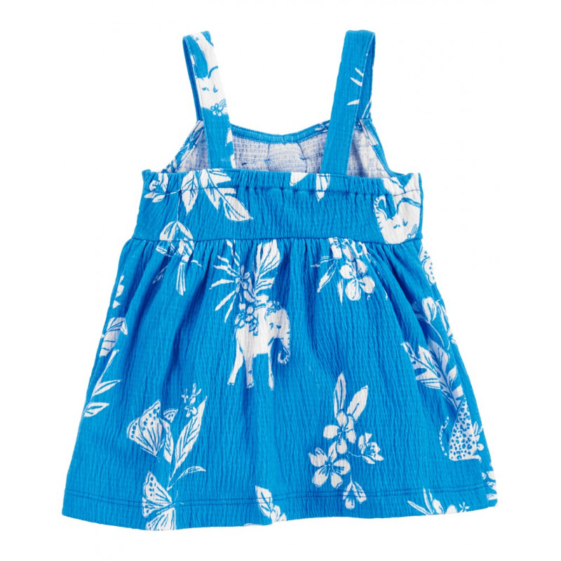 CARTER'S Šaty Blue Floral dievča 9m