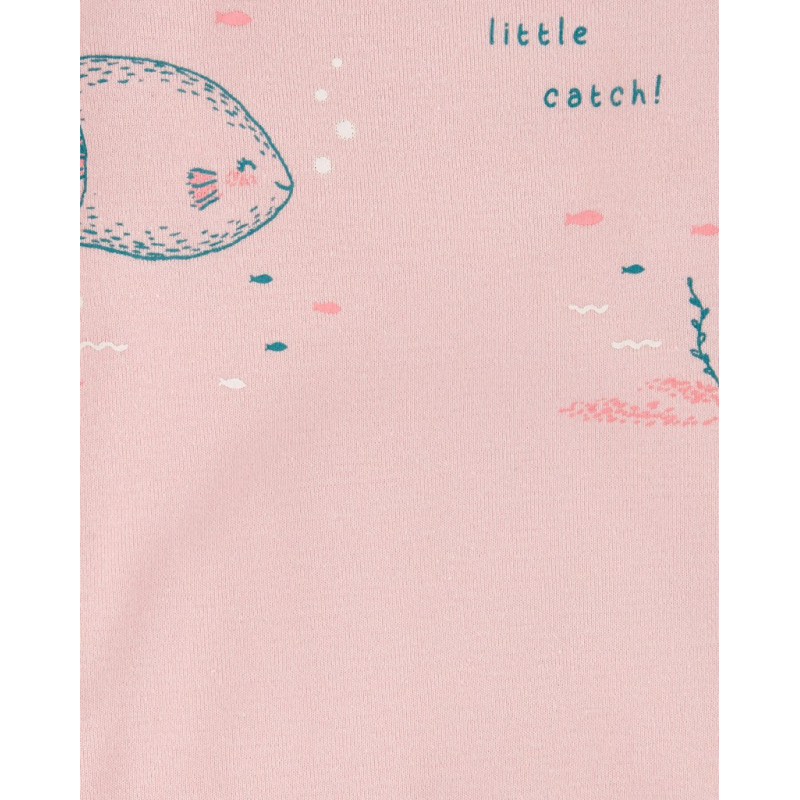 CARTER'S Set 3dielny tričko bez rukávov, kraťasy, body bez rukávov Pink Ocean dievča LBB 12m