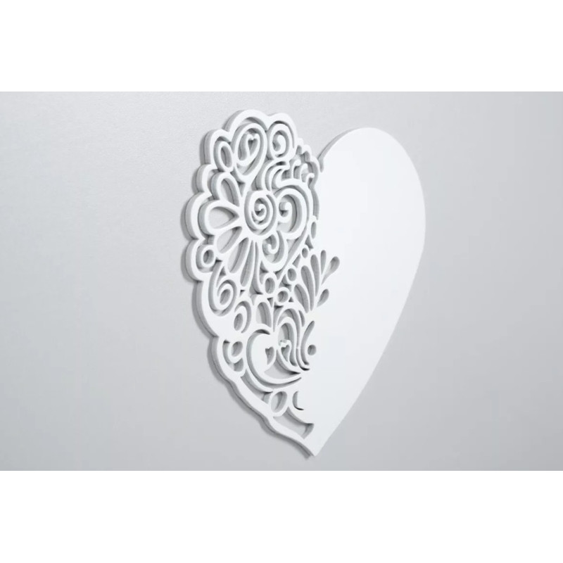 KLUPS Postieľka detská NEL Srdce 120x60 cm bielo-šedá | KLUPS