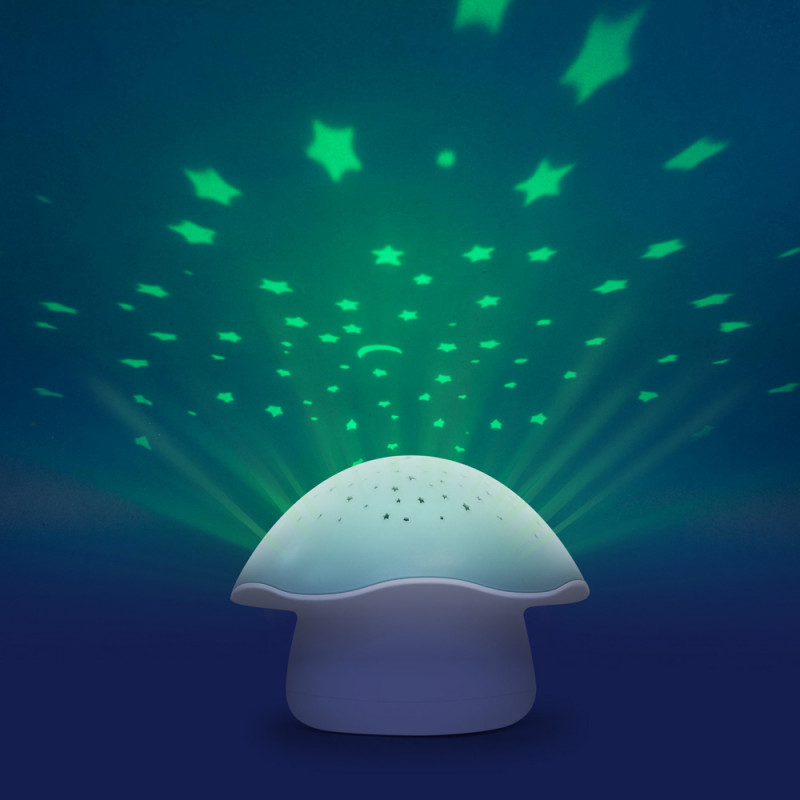 PABOBO Projektor projektor nočnej oblohy s bielym šumom a senzorom plaču Star Mushroom B