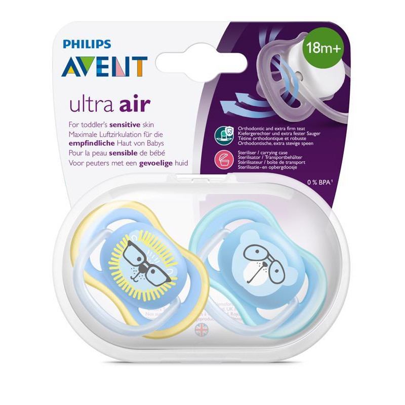 Philips AVENT Cumlík Ultra air 18+m chlapec/lev 2 ks | PHILIPS AVENT