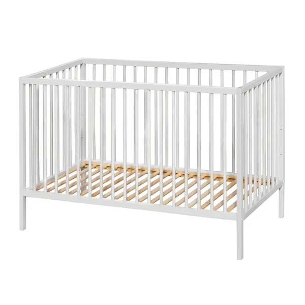 PETITE&MARS Postieľka drevená Nela White Wood 120x60 cm