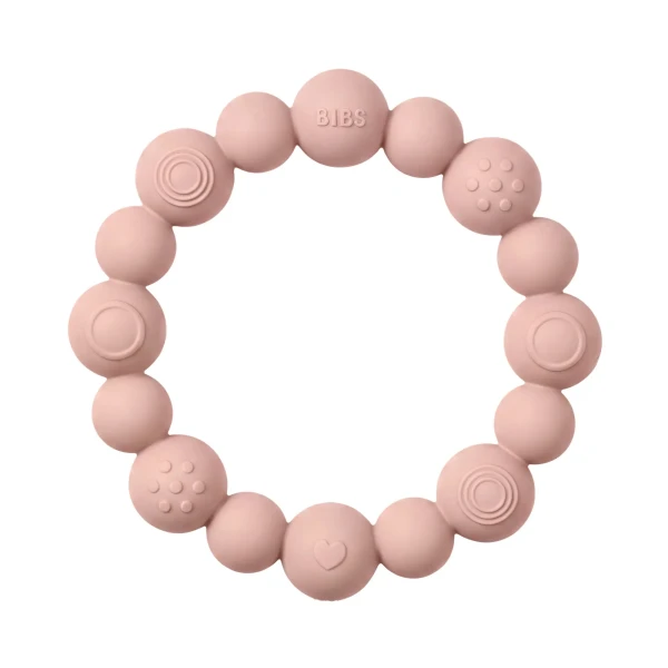 BIBS náramkové hryzátko zo silikónu blush
