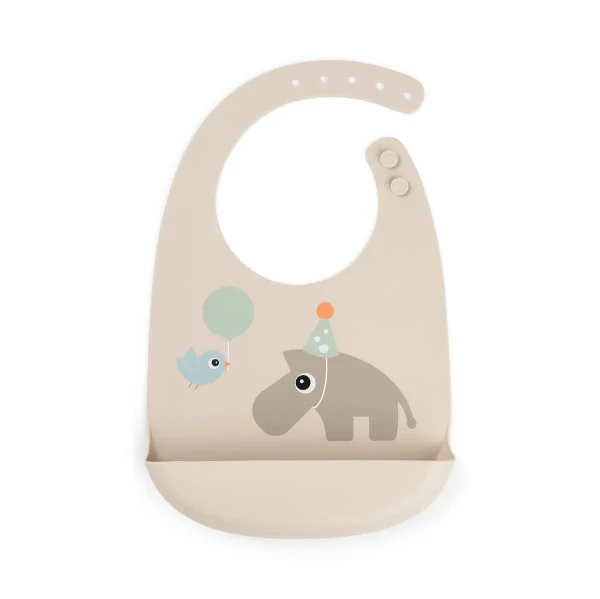 DONE BY DEER Silikónový podbradník Celebration - pieskový