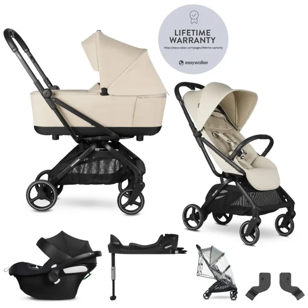 EASYWALKER SET Kočík kombinovaný 4v1 Rockey M Bright Taupe + CYBEX Aton B2 i-Size + základňa