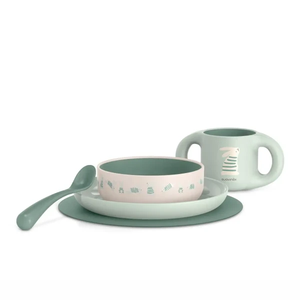 SUAVINEX Jedálenský set WONDERLAND NEW +6 m - ZELENÝ