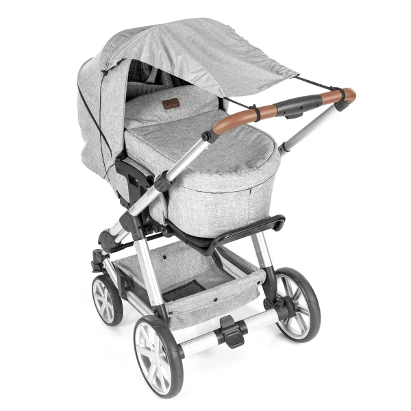 Reer slnečná clona na kočík ShineSafe grey - melange UPF 80+