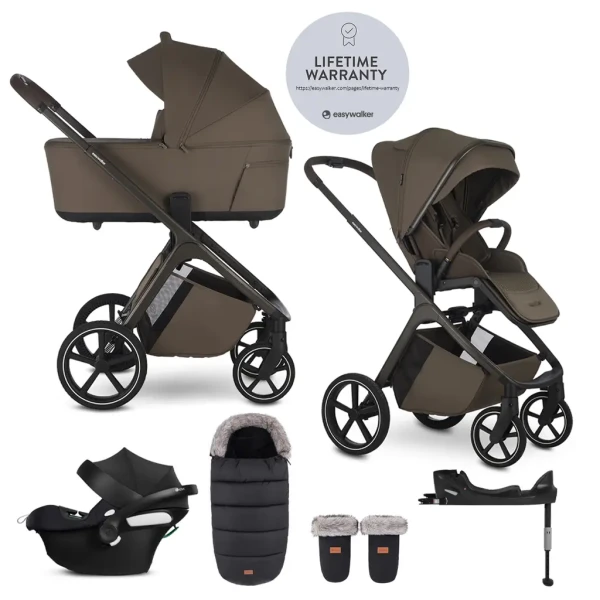 EASYWALKER Set kočík 4v1 Zoey Go Chestnut Brown XL + CBX Aton B2 i-Size + CYBEX Base One