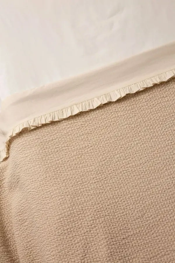 Witlof for kids prestieradlo s volánom Tuck-inn 60 x 120 cm Off White