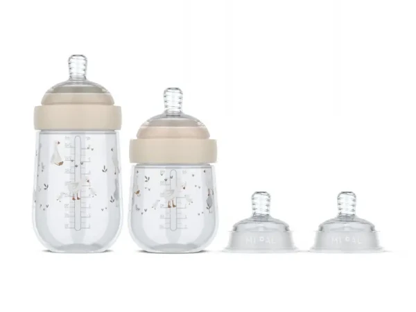 Little Dutch Dojčenské fľaše 165 ml + 240 ml + 2 cumlíky Husa