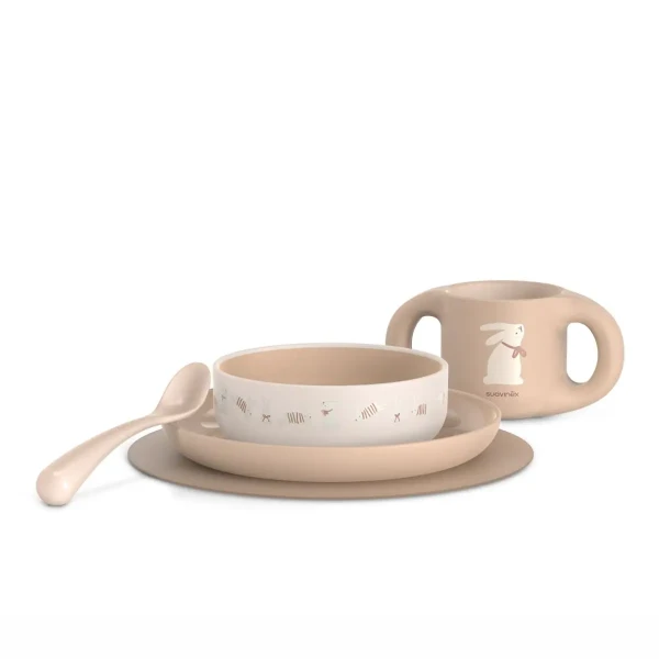 SUAVINEX Jedálenský set WONDERLAND NEW +6 m - KRÉMOVÝ