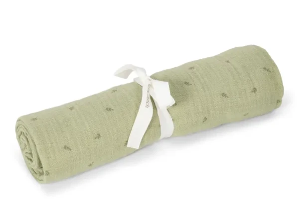 Little Dutch Plena zavinovací 120x120 cm s potiskem Pure Sage