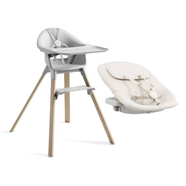 Stokke stolička Clikk High Cloud Grey + Newborn set