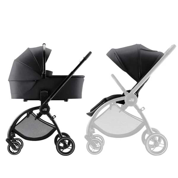 BRITAX Sada kočíka Rio + hlboká vanička Style, Carbon Black