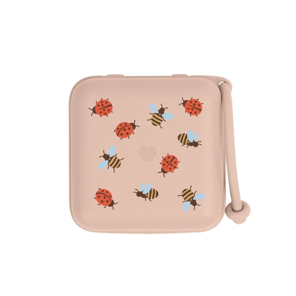 BIBS STUDIO Krabička na cumlíky ladybug-bumblebee-mix-blush