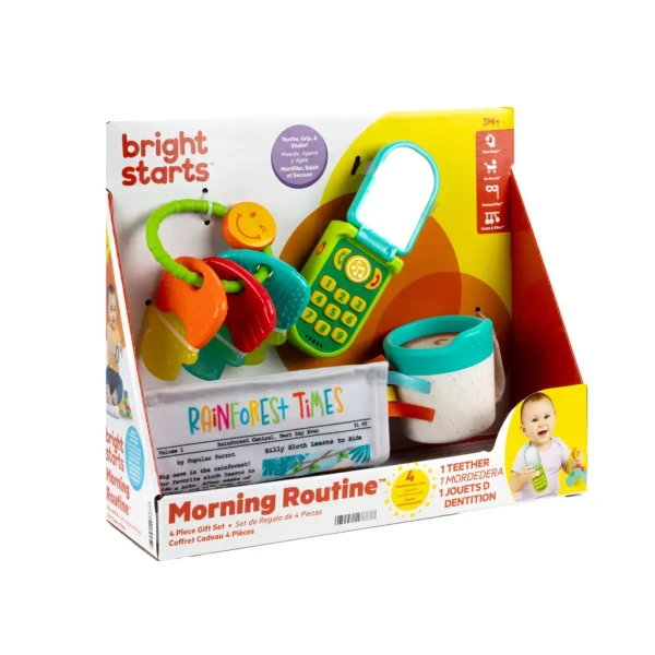 BRIGHT STARTS Sada dárková pro rozvoj smyslů Morning Routine™, 3m+