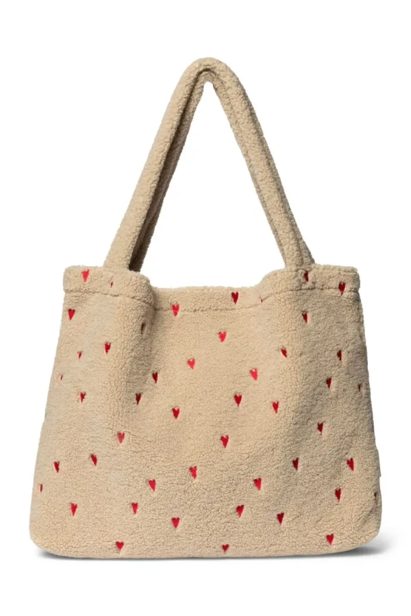 STUDIO NOOS - Teddy Hearts MOM BAG Ecru Hearts