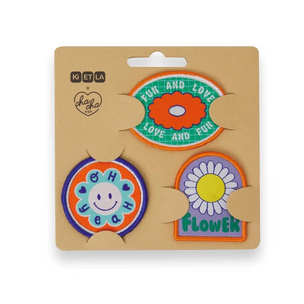 KiETLA nášivky na suchý zips Flower