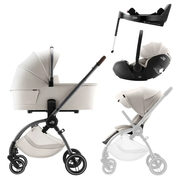 BRITAX Sada kočíka Rio + hlboká vanička + autosedačka Baby-Safe PRO + základňa Vario Base 5Z Lux, Soft Taupe
