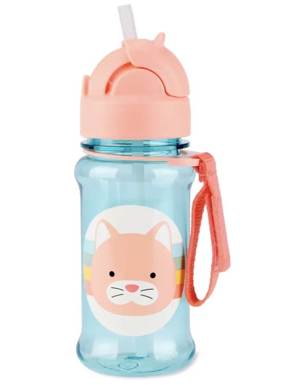 SKIP HOP Zoo tritan Fľaša so slamkou 355ml Mačička 12m+